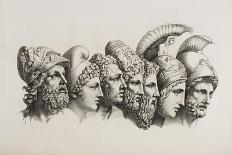 A Row Of Seven Heads Of Classical Heroes and Heroines From the Stories Of Homer.-HW Tischbein-Premier Image Canvas