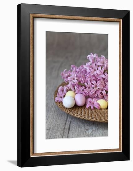 Hyacinth Blossoms and Easter Eggs-Andrea Haase-Framed Photographic Print