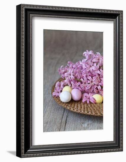 Hyacinth Blossoms and Easter Eggs-Andrea Haase-Framed Photographic Print