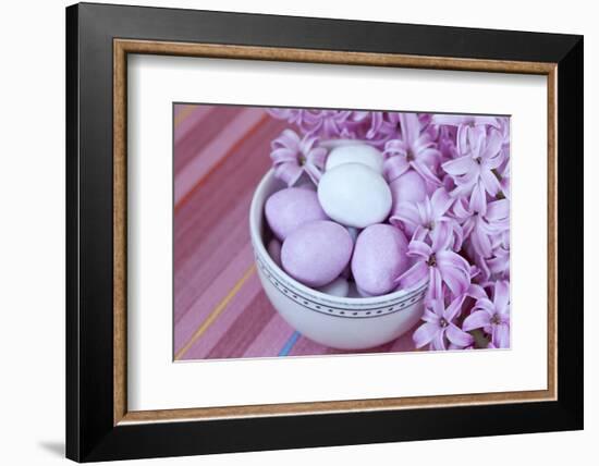 Hyacinth Blossoms and Easter Eggs-Andrea Haase-Framed Photographic Print