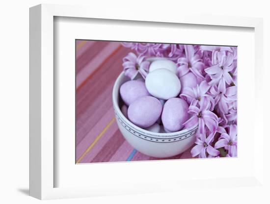 Hyacinth Blossoms and Easter Eggs-Andrea Haase-Framed Photographic Print