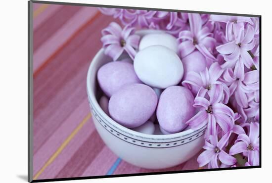 Hyacinth Blossoms and Easter Eggs-Andrea Haase-Mounted Photographic Print