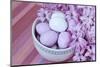 Hyacinth Blossoms and Easter Eggs-Andrea Haase-Mounted Photographic Print