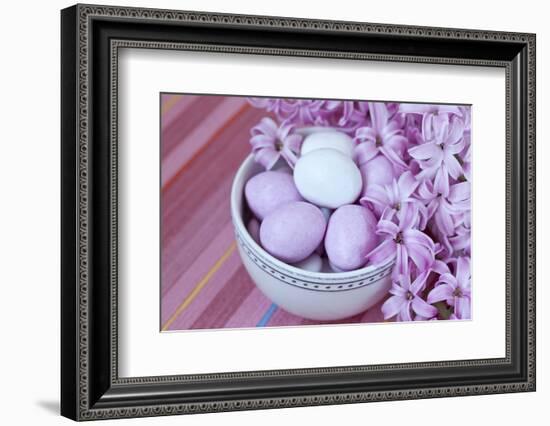 Hyacinth Blossoms and Easter Eggs-Andrea Haase-Framed Photographic Print