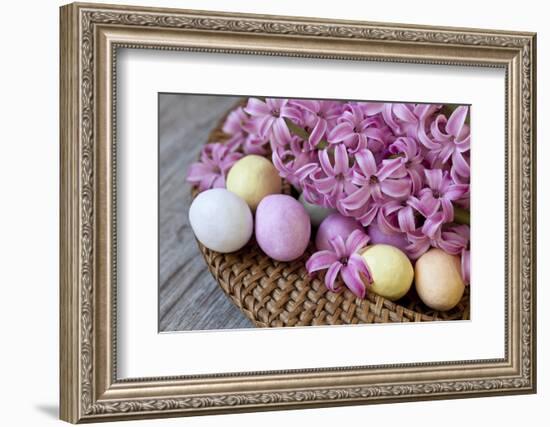 Hyacinth Blossoms and Easter Eggs-Andrea Haase-Framed Photographic Print