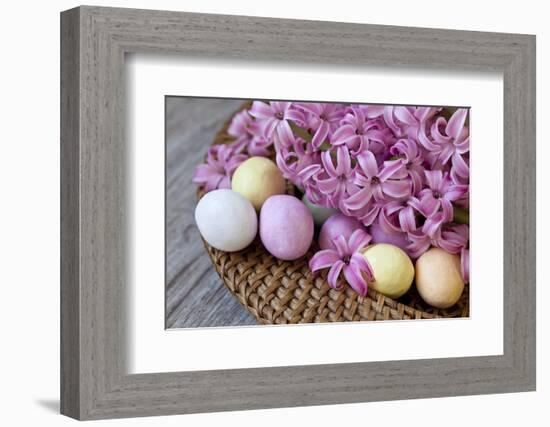 Hyacinth Blossoms and Easter Eggs-Andrea Haase-Framed Photographic Print