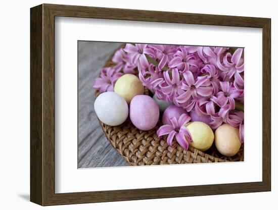 Hyacinth Blossoms and Easter Eggs-Andrea Haase-Framed Photographic Print