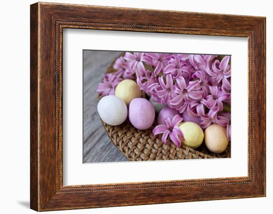 Hyacinth Blossoms and Easter Eggs-Andrea Haase-Framed Photographic Print