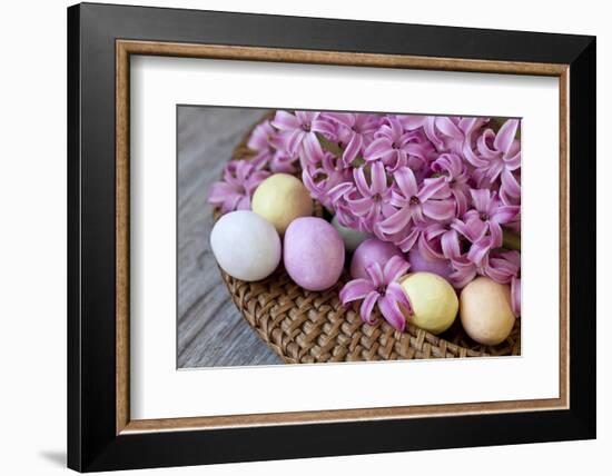 Hyacinth Blossoms and Easter Eggs-Andrea Haase-Framed Photographic Print