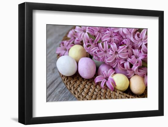 Hyacinth Blossoms and Easter Eggs-Andrea Haase-Framed Photographic Print