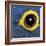 Hyacinth Macaw, 1 Year Old, Close Up On Eye-Life on White-Framed Photographic Print