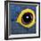 Hyacinth Macaw, 1 Year Old, Close Up On Eye-Life on White-Framed Photographic Print