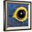Hyacinth Macaw, 1 Year Old, Close Up On Eye-Life on White-Framed Photographic Print
