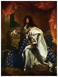 Portrait of the Duc De Broglie, in Sash of the Order of Sainte Esprit, with Baton of a Marshal of…-Hyacinthe Rigaud-Giclee Print