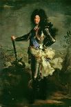 Portrait of the Duc De Broglie, in Sash of the Order of Sainte Esprit, with Baton of a Marshal of…-Hyacinthe Rigaud-Giclee Print