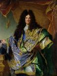 Louis XIV, King of France (1638-1715) in Royal Costume, 1701-Hyacinthe Rigaud-Framed Premier Image Canvas
