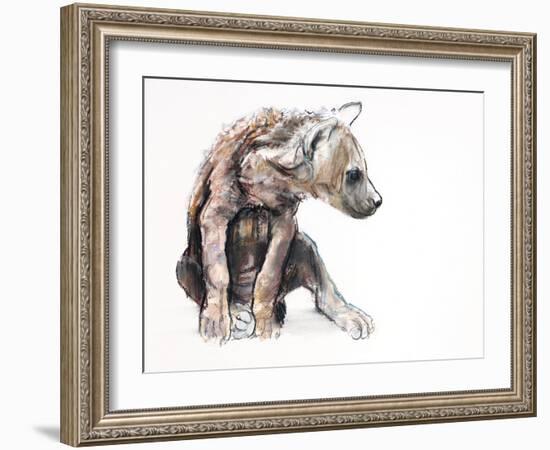 Hyaena Pup, 2019-Mark Adlington-Framed Giclee Print