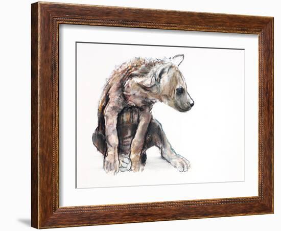 Hyaena Pup, 2019-Mark Adlington-Framed Giclee Print