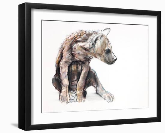 Hyaena Pup, 2019-Mark Adlington-Framed Giclee Print