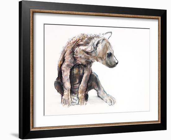 Hyaena Pup, 2019-Mark Adlington-Framed Giclee Print