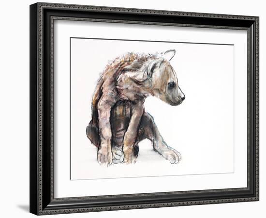 Hyaena Pup, 2019-Mark Adlington-Framed Giclee Print