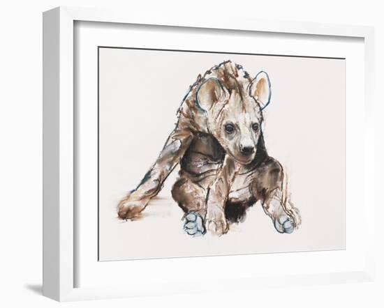 Hyaena Pup, 2019,-Mark Adlington-Framed Giclee Print