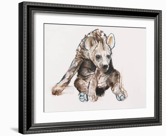 Hyaena Pup, 2019,-Mark Adlington-Framed Giclee Print