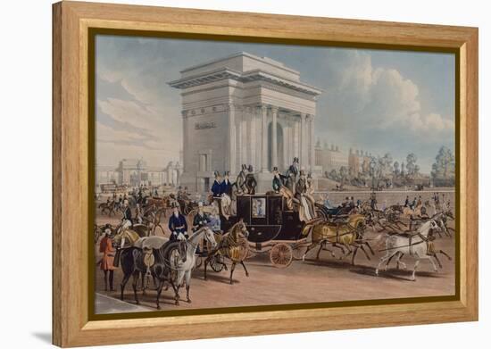 Hyde Park Corner, 1838 (Coloured Engraving)-James Pollard-Framed Premier Image Canvas