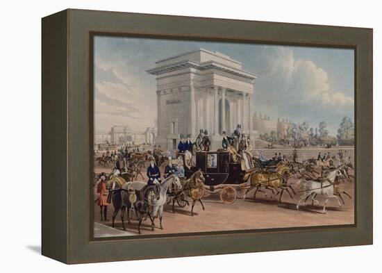 Hyde Park Corner, 1838 (Coloured Engraving)-James Pollard-Framed Premier Image Canvas
