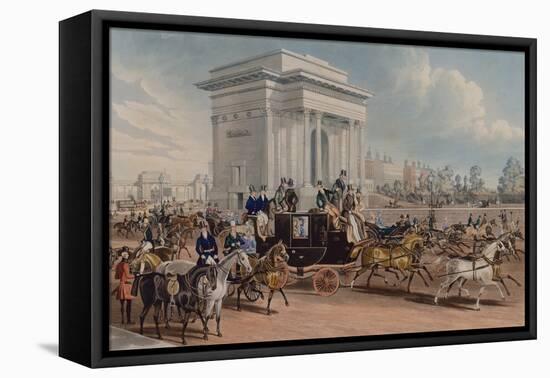 Hyde Park Corner, 1838 (Coloured Engraving)-James Pollard-Framed Premier Image Canvas