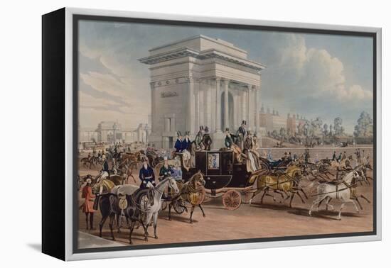 Hyde Park Corner, 1838 (Coloured Engraving)-James Pollard-Framed Premier Image Canvas