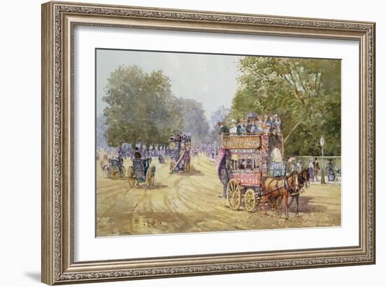 Hyde Park Corner, C.1890-John Sutton-Framed Giclee Print