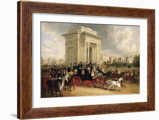 Hyde Park Corner, London-James Pollard-Framed Giclee Print