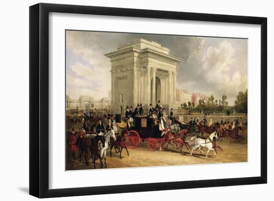 Hyde Park Corner, London-James Pollard-Framed Giclee Print