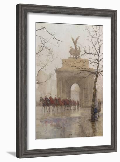 Hyde Park Corner, with Household Cavalry, 1918-Rose Maynard Barton-Framed Giclee Print