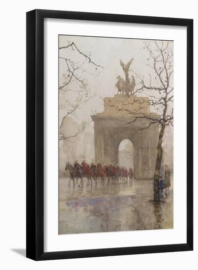 Hyde Park Corner, with Household Cavalry, 1918-Rose Maynard Barton-Framed Giclee Print