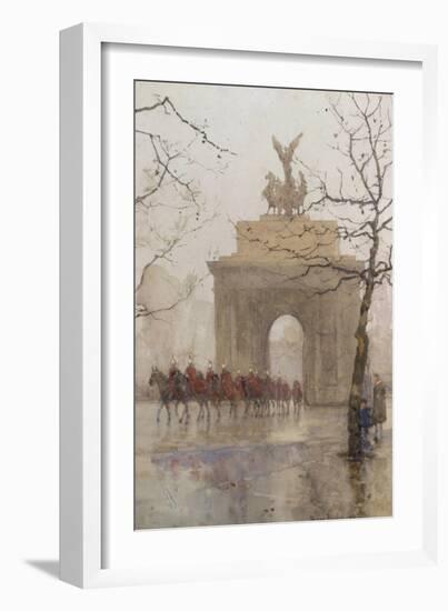 Hyde Park Corner, with Household Cavalry, 1918-Rose Maynard Barton-Framed Giclee Print