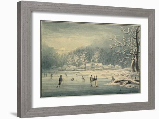 Hyde Park in the Snow, 1796-Edward Dayes-Framed Giclee Print