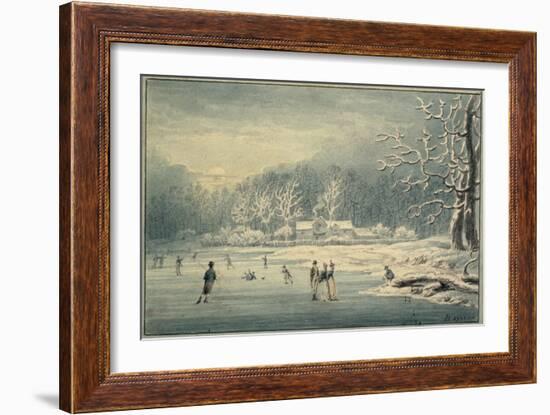 Hyde Park in the Snow, 1796-Edward Dayes-Framed Giclee Print