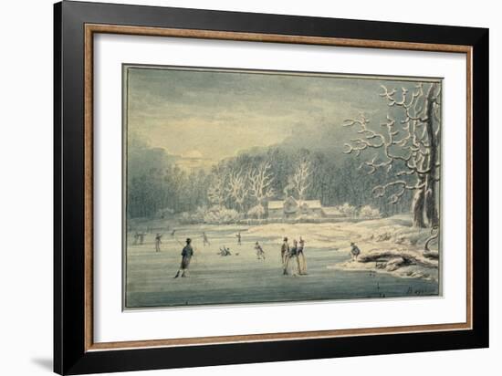 Hyde Park in the Snow, 1796-Edward Dayes-Framed Giclee Print