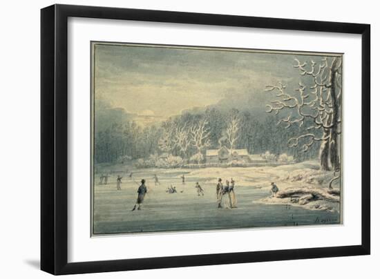 Hyde Park in the Snow, 1796-Edward Dayes-Framed Giclee Print