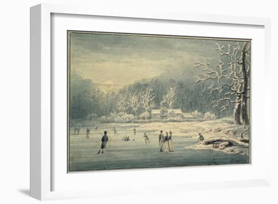 Hyde Park in the Snow, 1796-Edward Dayes-Framed Giclee Print