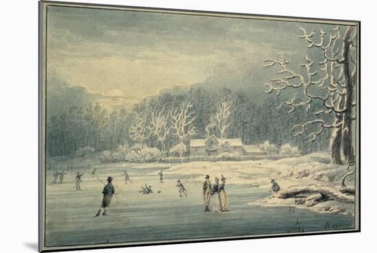 Hyde Park in the Snow, 1796-Edward Dayes-Mounted Giclee Print