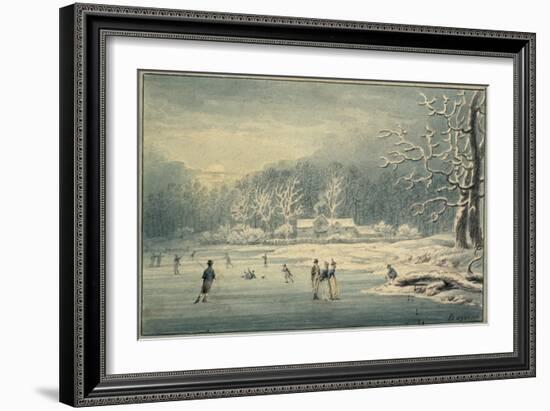 Hyde Park in the Snow, 1796-Edward Dayes-Framed Giclee Print