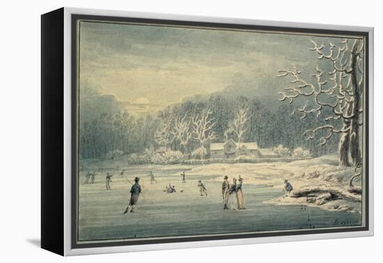 Hyde Park in the Snow, 1796-Edward Dayes-Framed Premier Image Canvas