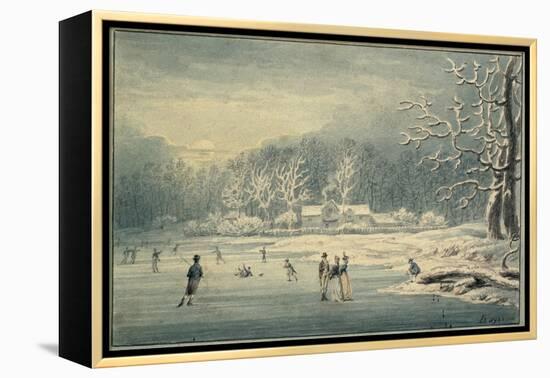 Hyde Park in the Snow, 1796-Edward Dayes-Framed Premier Image Canvas