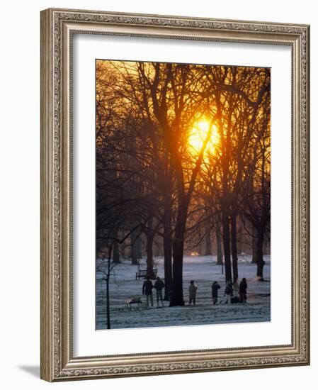 Hyde Park in Winter, London, England, United Kingdom-Adam Woolfitt-Framed Photographic Print