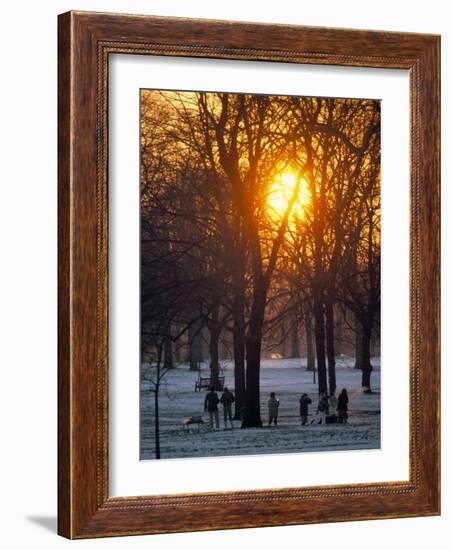 Hyde Park in Winter, London, England, United Kingdom-Adam Woolfitt-Framed Photographic Print