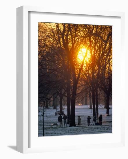 Hyde Park in Winter, London, England, United Kingdom-Adam Woolfitt-Framed Photographic Print