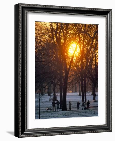 Hyde Park in Winter, London, England, United Kingdom-Adam Woolfitt-Framed Photographic Print